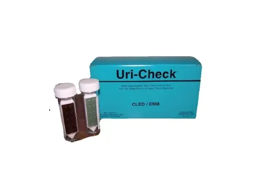 Troy Biologicals - Uri-Check - 1000UC - Prepared Media Uri-Check Cystine Lactose Electrolyte Deficient (CLED) / EMB Agar Urine Paddle