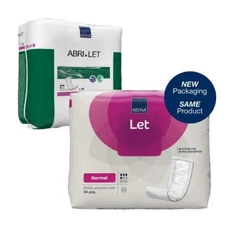 Abena - 300216 - Abri Let Normal Booster Pad Abri Let Normal 4 X 15 Inch Moderate Absorbency Fluff / Polymer Core One Size Fits Most