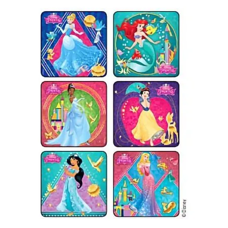 Medibadge - Disney - 1629 - Disney 75 per Roll Princesses Glitter Sticker 2-1/2 Inch