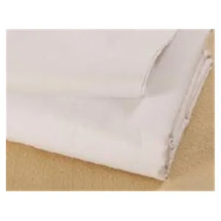 Hospitex / Encompass Group - Global Select - 53766-080 - Bed Sheet Global Select Fitted Sheet 36 W X 80 L X 9 D Inch White / Red Hem Cotton 55% / Polyester 45% Reusable