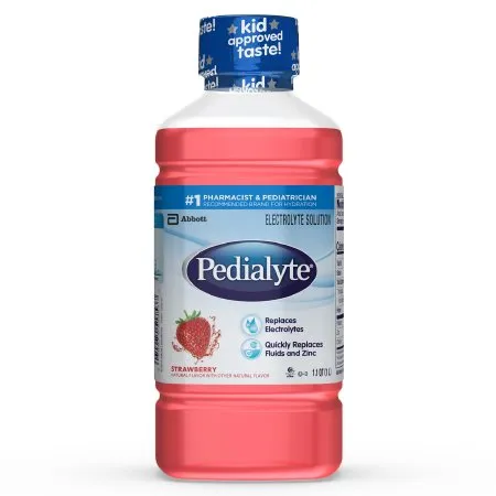 Abbott - From: 53983 To: 56090 - Pedialyte Classic Oral Electrolyte Solution Pedialyte Classic Strawberry Flavor 33.8 oz. Electrolyte