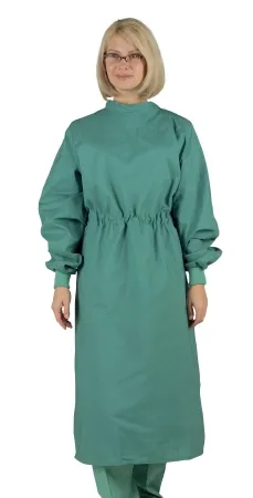 Medline - 606MJSL - Surgical Gown With Towel Large Jade Green Sterile Reusable