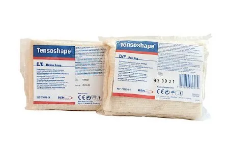 BSN Medical - Tensoshape - 7589 - Elastic Tubular Support Bandage Tensoshape 12-1/2 Inch X 14 Foot Below Knee Pull On Tan NonSterile Small Size B / C Standard Compression