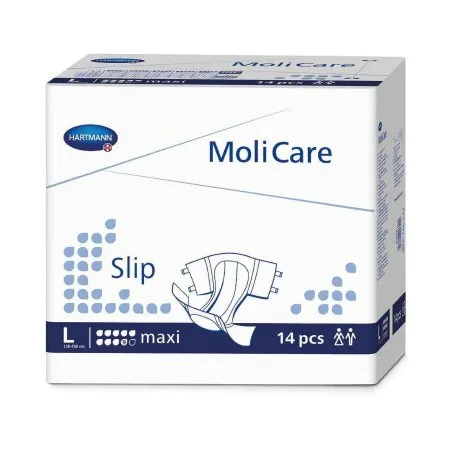 Medline - PHT165533 - Industries MoliCare Slip Maxi Brief, Large 47" 59" (120 150 cm) waist size, heavy absorbency, plastic outer material.