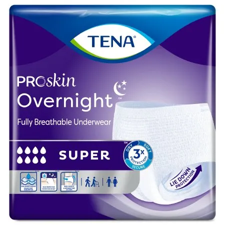 Essity Health & Medical Solutions - 72325 - Essity TENA ProSkin Overnight Super Protective Unisex Adult Absorbent Underwear TENA ProSkin Overnight Super Protective Pull On with Tear Away Seams Large Disposable Heavy Absorbency