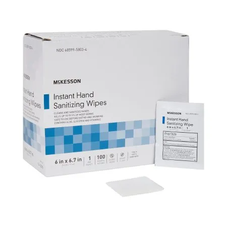 McKesson - 16-3500 - Hand Sanitizing Wipe 100 Count Ethyl Alcohol Wipe Individual Packet
