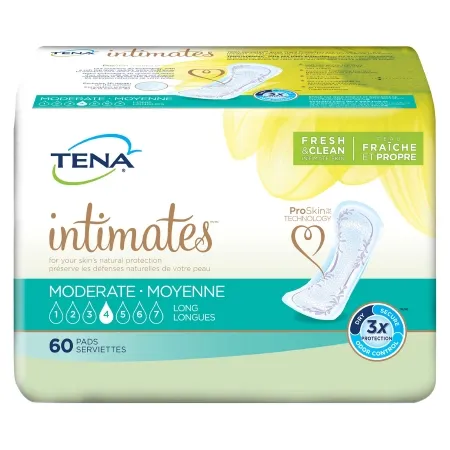 Essity Health & Medical Solutions - TENA Intimates Moderate Long - 54375 - Essity  Bladder Control Pad  12 Inch Length Moderate Absorbency Dry Fast Core One Size Fits Most