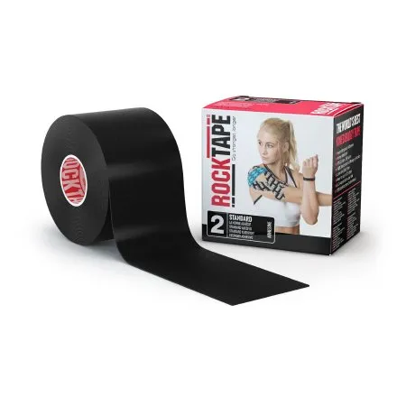 Patterson medical - Rock Tape - 081678614 - Kinesiology Tape Rock Tape Black 2 Inch X 5 Yard Cotton / Nylon NonSterile