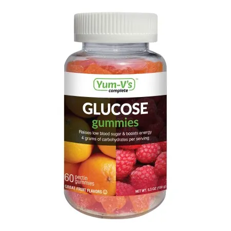 Geri-Care - YumV's - 9061-06-YVC - Glucose Supplement YumV's 60 per Bottle Gummy Assorted Flavors