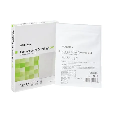 McKesson - 4816 - Wound Contact Layer Dressing McKesson Rectangle Sterile