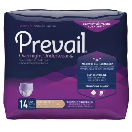 First Quality - PWX-514 - Prevail for Women Overnight Absorbency, 48" - 64"