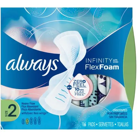 Procter & Gamble - 10037000117145 - Always Infinity with Flex Foam Feminine Pad Always Infinity with Flex Foam Maxi with Wings Super Absorbency
