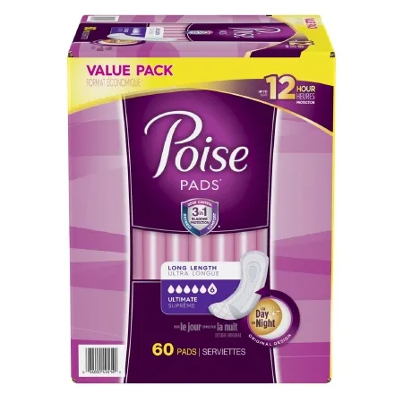 Kimberly Clark - Poise - 42414 - Bladder Control Pad Poise 15.9 Inch Length Heavy Absorbency Absorb-Loc Core One Size Fits Most
