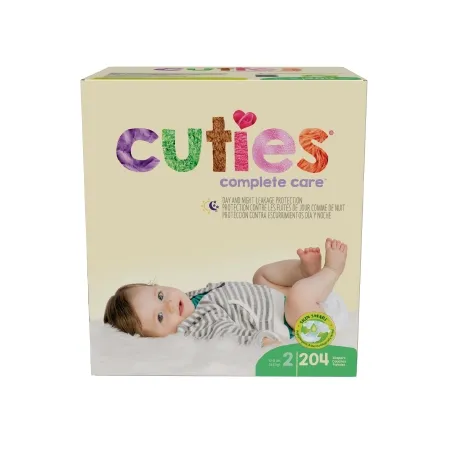 First Quality - Cuties Complete Care - From: CCC10 To: CCC17 -  Unisex Baby Diaper  Size 2 Disposable Heavy Absorbency