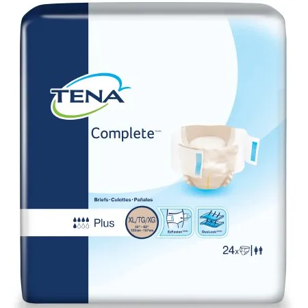 Essity Health & Medical Solutions - TENA Complete - 67340 - Essity  Unisex Adult Incontinence Brief  X Large Disposable Moderate Absorbency
