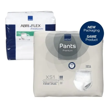 Abena - Abri-Flex Premium XS1 - 1000003163 - Abri Flex Premium XS1 Unisex Adult Absorbent Underwear Abri Flex Premium XS1 X Small Disposable Moderate Absorbency