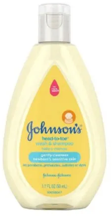 J&J - From: 117483 To: 119016 - Johnson's Baby Head to Toe 117483 Baby Shampoo and Body Wash Johnson's Baby Head to Toe 1.7 oz. Flip Top Bottle Scented