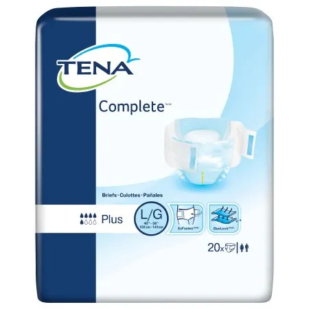 Essity - TENA Complete - 67331 - TENA CompleteUnisex Adult Incontinence Brief TENA Complete Large Disposable Moderate Absorbency