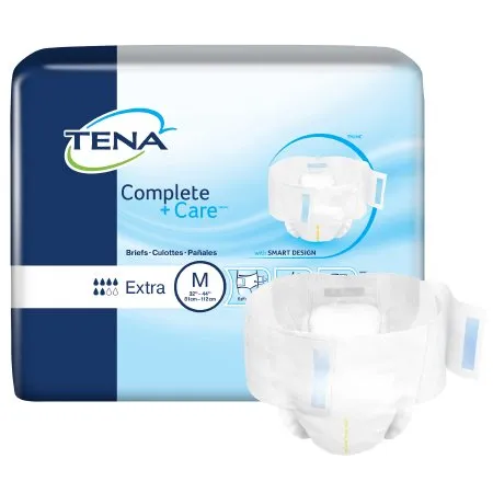Essity Health & Medical Solutions - TENA Complete + Care Extra - 69960 - Essity  Unisex Adult Incontinence Brief  Medium Disposable Moderate Absorbency