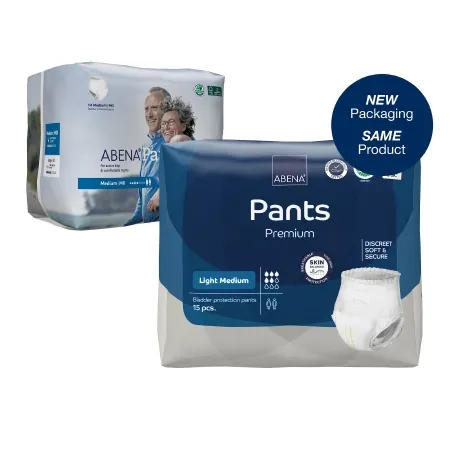 Abena - 1000017173 - Pants Unisex Adult Absorbent Underwear Pants Pull On with Tear Away Seams Medium Disposable Moderate Absorbency