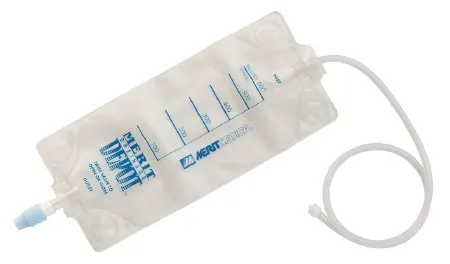 Merit Medical Systems - Velcro - MDD600 -  Urinary Drainage Bag VELCRO 24 Inch Tubing 600 mL Anti Reflux Barrier