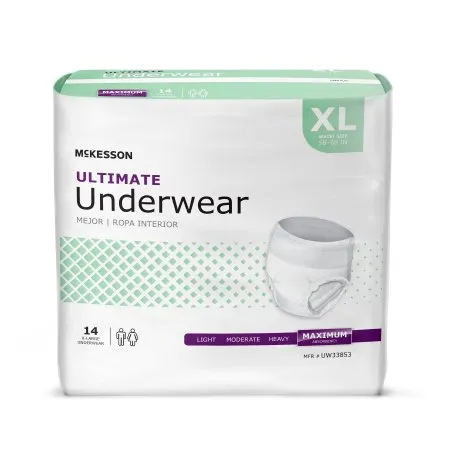 McKesson - UW33853 - Unisex Adult Absorbent Underwear Pull On with Tear Away Seams X Large Disposable Heavy Absorbency