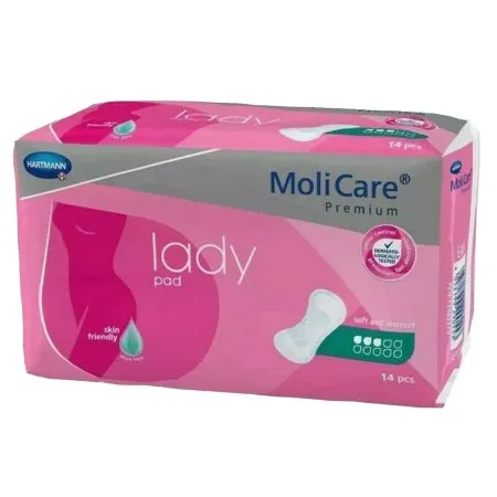 Hartmann - 168644 - MoliCare Premium Lady Pads Bladder Control Pad MoliCare Premium Lady Pads 5 51/2 X 13 Inch Moderate Absorbency Polymer Core One Size Fits Most