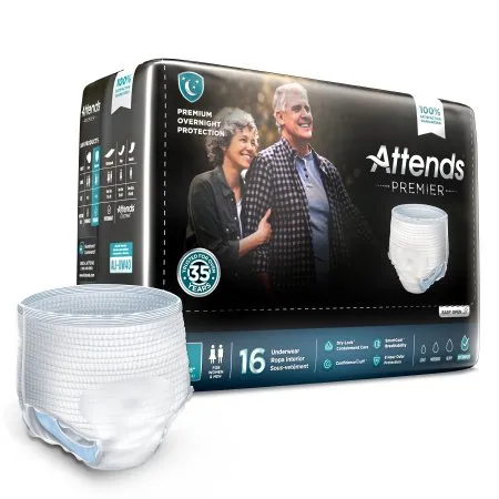 Attends Healthcare Products - Attends Premier - ALI-UW30 -  Unisex Adult Absorbent Underwear  Pull On with Tear Away Seams Large Disposable Heavy Absorbency