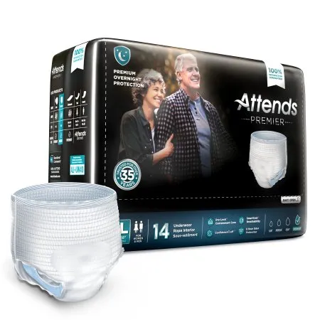 Attends Healthcare Products - Attends Premier - ALI-UW40 -  Unisex Adult Absorbent Underwear  Pull On with Tear Away Seams X Large Disposable Heavy Absorbency