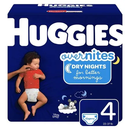 Kimberly Clark - 49539 - Huggies OverNites Diapers, Size 4, Jumbo Pack