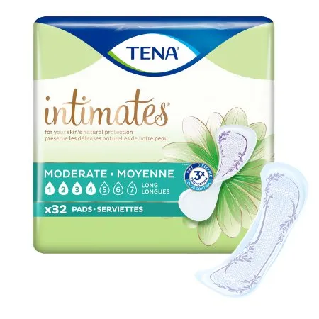 Essity Health & Medical Solutions - TENA Intimates Moderate Thin - 54266 - Essity  Bladder Control Pad  13 Inch Length Moderate Absorbency Dry Fast Core One Size Fits Most