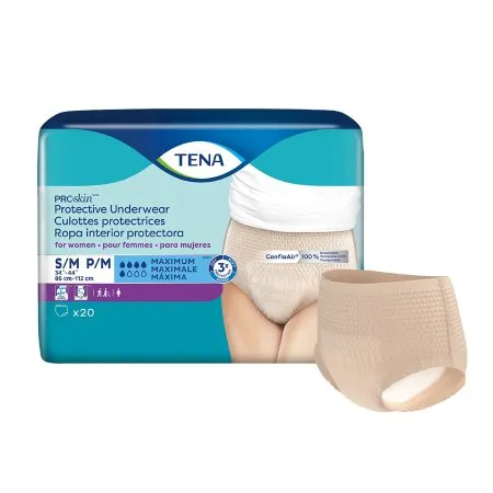 Essity Health & Medical Solutions - TENA ProSkin Protective - From: 73020 To: 73040 - Essity  Female Adult Absorbent Underwear  Pull On with Tear Away Seams Small / Medium Disposable Moderate Absorbency