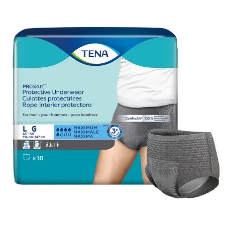 Essity Health & Medical Solutions - TENA ProSkin Protective - 73530 - Essity  Male Adult Absorbent Underwear  Pull On with Tear Away Seams Large Disposable Moderate Absorbency
