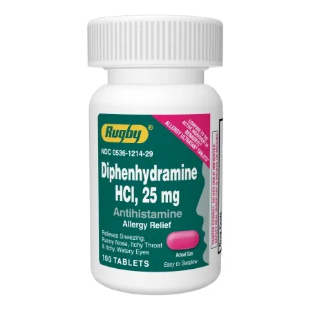 Major Pharmaceuticals - 00536121429 - Diphenhydramine HCl 25 mg Tablet Bottle 100 Tablets