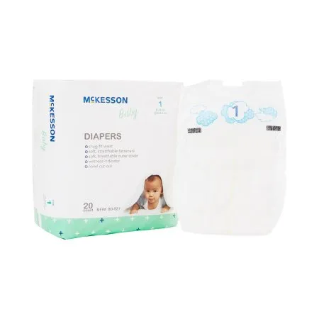 McKesson - BD-SZ1 - Unisex Baby Diaper Size 1 Disposable Heavy Absorbency