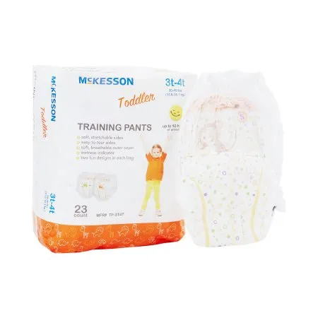 McKesson - TP-3T4T - Unisex Toddler Training Pants McKesson Pull On with Tear Away Seams Size 3T to 4T Disposable Heavy Absorbency