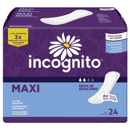First Quality - Incognito - 10006606 -  Feminine Pad  Maxi Regular Absorbency
