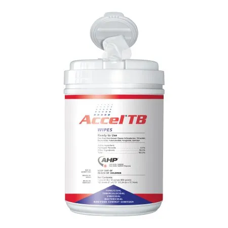 Unimed - Midwest - UWIP242221 - Accel TB Accel TB Surface Disinfectant Cleaner Premoistened Peroxide Based Manual Pull Wipe 160 Count Canister Scented NonSterile