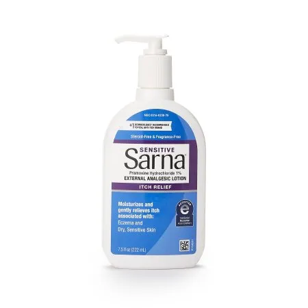 Emerson Healthcare - Sarna  Sensitive - 30316023075 - Itch Relief Sarna  Sensitive 1% Strength Lotion 7.5 oz. Bottle