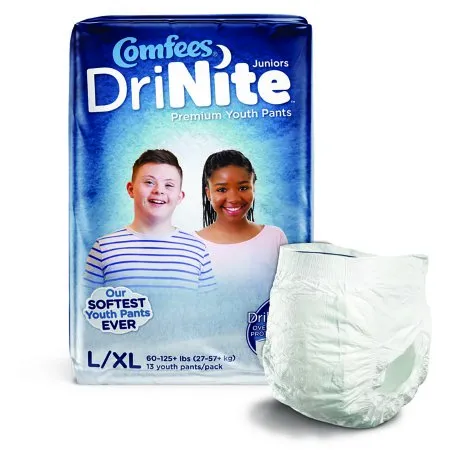 Attends Healthcare Products - Comfees DriNite Juniors - CMF-YLXL -  Unisex Youth Absorbent Underwear  Pull On with Tear Away Seams Large / X Large Disposable Heavy Absorbency