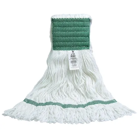 RJ Schinner Co - ABCO - LM-4003MW - Wet String Mop Head Abco Looped-end Medium Green / White Rayon Reusable
