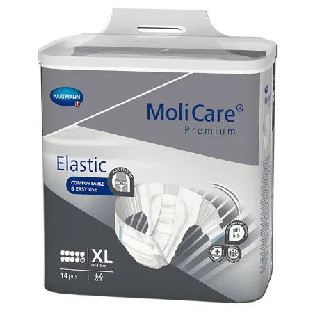 Hartmann - From: 165272 To: 165674 - MoliCare Premium Elastic 10D Unisex Adult Incontinence Brief MoliCare Premium Elastic 10D Large Disposable Heavy Absorbency