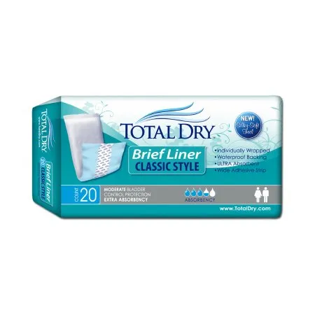 Secure Personal Care Products - TotalDry - SP1571 -  Bladder Control Pad  4 X 13 Inch Moderate Absorbency Polymer Core Medium