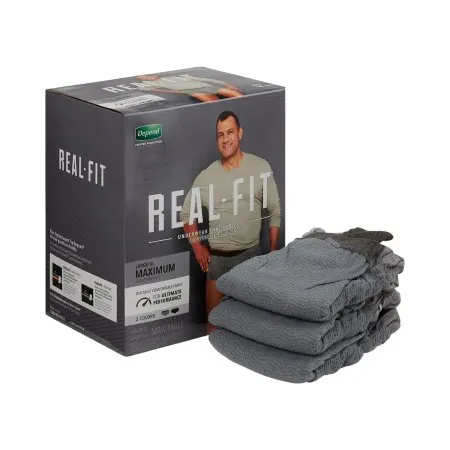 Kimberly Clark - Depend Real Fit - 50983 -  Male Adult Absorbent Underwear  Pull On with Tear Away Seams Large / X Large Disposable Heavy Absorbency