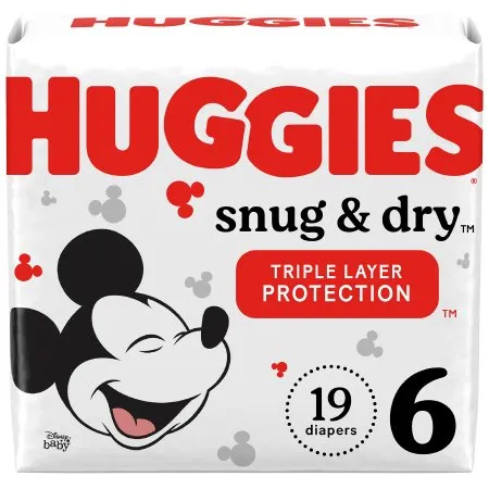 Kimberly Clark - Huggies Snug & Dry - 51470 -  Unisex Baby Diaper  Size 6 Disposable Heavy Absorbency