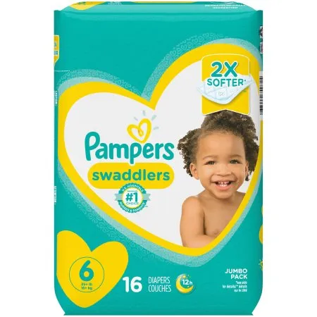 Procter & Gamble - Pampers Swaddlers - 10037000749612 -  Unisex Baby Diaper  Size 6 Disposable Heavy Absorbency