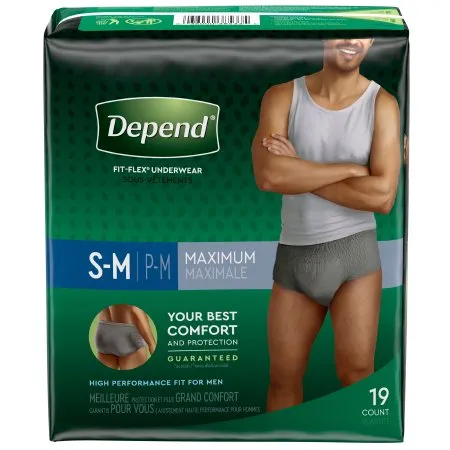 Kimberly Clark - 51700 - Depend Fit-Flex Underwear for Men, Small/Medium
