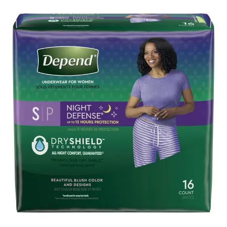Kimberly Clark - 51701 - Depend Night Defense Underwear For Women, Small