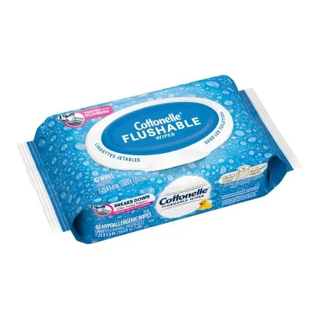 Kimberly Clark - Cottonelle Fresh Care - 44932 -  Flushable Personal Wipe  Soft Pack Water / Sodium Chloride / Sodium Benzoate Scented 24 Count