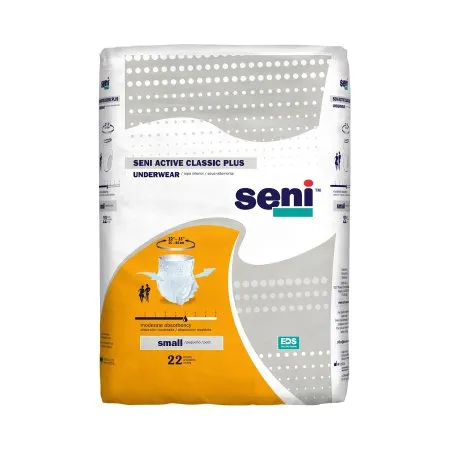 TZMO - Seni Active Classic Plus - S-SM22-AC2 -  Unisex Adult Absorbent Underwear  Pull On with Tear Away Seams Small Disposable Moderate Absorbency